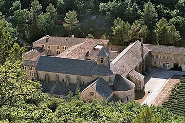 Abbey of Senanque, located in France, Provence, Vaucluse, Gordes village