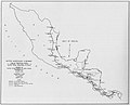 1933 map of the Inter-American Highway