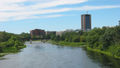 Carleton University August 2004; seen from the Bronson St. Bridge over the Rideau River