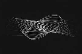 A shape created using light painting