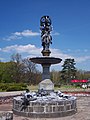 Sculpture on the fountain made by Emmanuel Frémiet