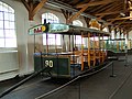 Horse-drawn tram in museum in Prague, Czech Republic