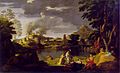 Nicolas Poussin Landscape with Orpheus and Eurydice 1650