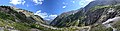 View from the Glacier Blanc towards Vallouise-Pelvoux, dept. Hautes-Alpes