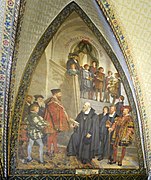 August Spieß - Kurfürst Moritz eröffnet die Fürstenschule zu St. Afra im Jahr 1543.jpg