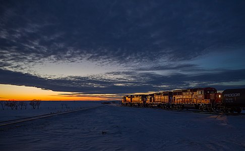 CP GP20C-ECO and GP38-2 at Wilkie