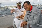 Thumbnail for File:Hugo Chávez on USS Yorktown.jpg