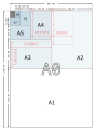 ISO 216 A series compared to letter and legal sizes