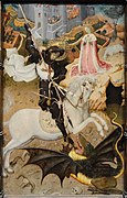 Saint George Killing the Dragon, 1434-1435, by Bernat Martorell - Art Institute of Chicago - DSC09654.JPG