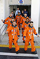 Crew of STS-119 on their way to the launch pad