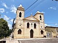 Front view of the building Igreja Matriz de Nossa Senhora do Rosário - Curuçá → Places/Buildings/Religious buildings and shrines