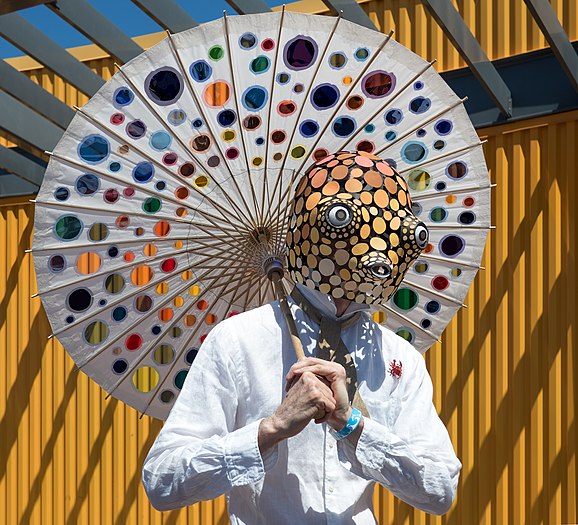 Man in costume at the Mermaid Parade