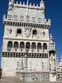 Torre de Belem with the typical Manueline style