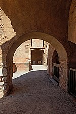 View from the northern colonnade on the access to the reduit