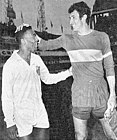 Pelé and Antonio Rattín greeting before playing, Boca Jrs (1) v Santos (1) (25 August 1968)