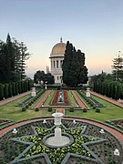 The Baháʼí Gardens in front of the Holy Shrine of the Báb, Haifa, Israel.jpg