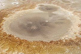 Aerial photographs of Dead Sea salt formations