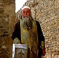 Georgian priest with a green stole as worn by Orthodox Churches