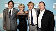 Wilson with Peter Farrelly, Nicky Whelan and Bobby Farrelly (28 February 2011)