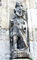 Façade de la chapelle Saint-Trémeur : statue de saint Christophe