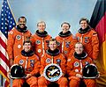 STS-55 crew portrait - Ulrich Walter standing in the upper right corner