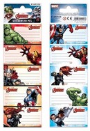 Naklejki na zeszyty Avengers 25 sztuk 