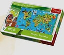Puzzle edukacyjne 100 Mapa świata 