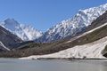 Spring avalanche nearby the Pyanj river