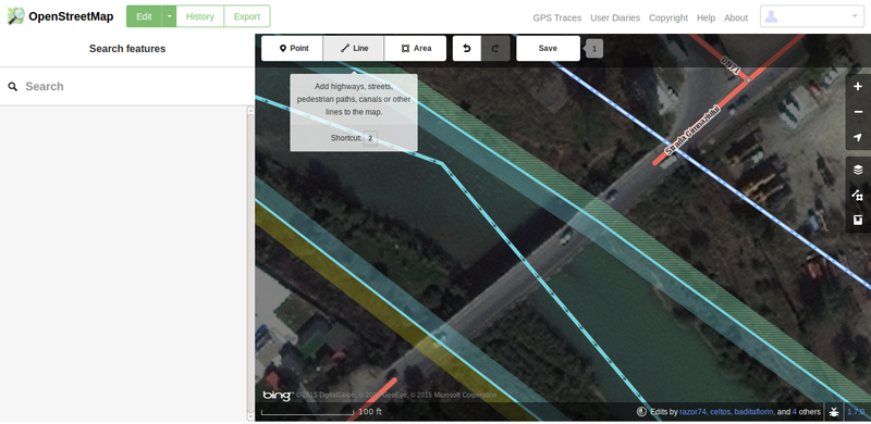 Select the line tool for mapping.